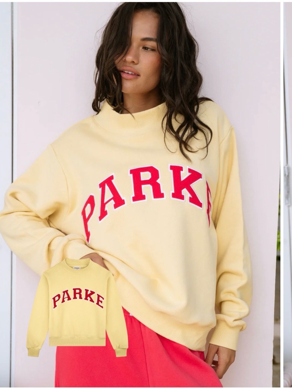 PARKE Lemonade Varsity Mockneck S/M - Picture 2 of 2